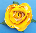 Barette Rose - Ethnique jaune & blanc