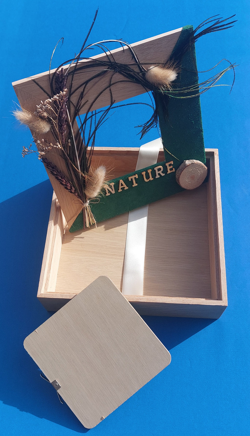 Écrin de Nature profonde - Cuir vert et fleurs séchées