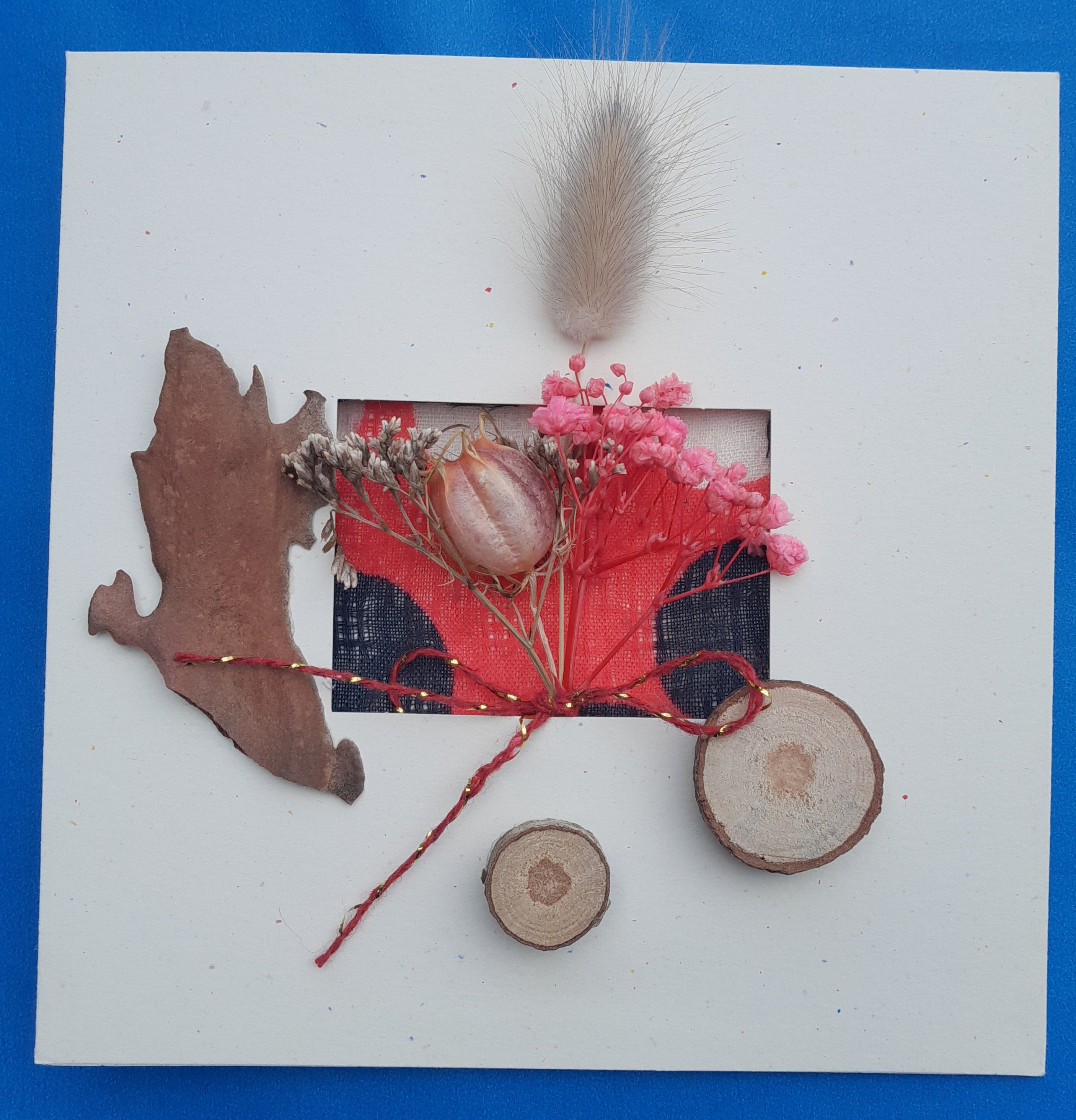 Carte message Rouge Intense