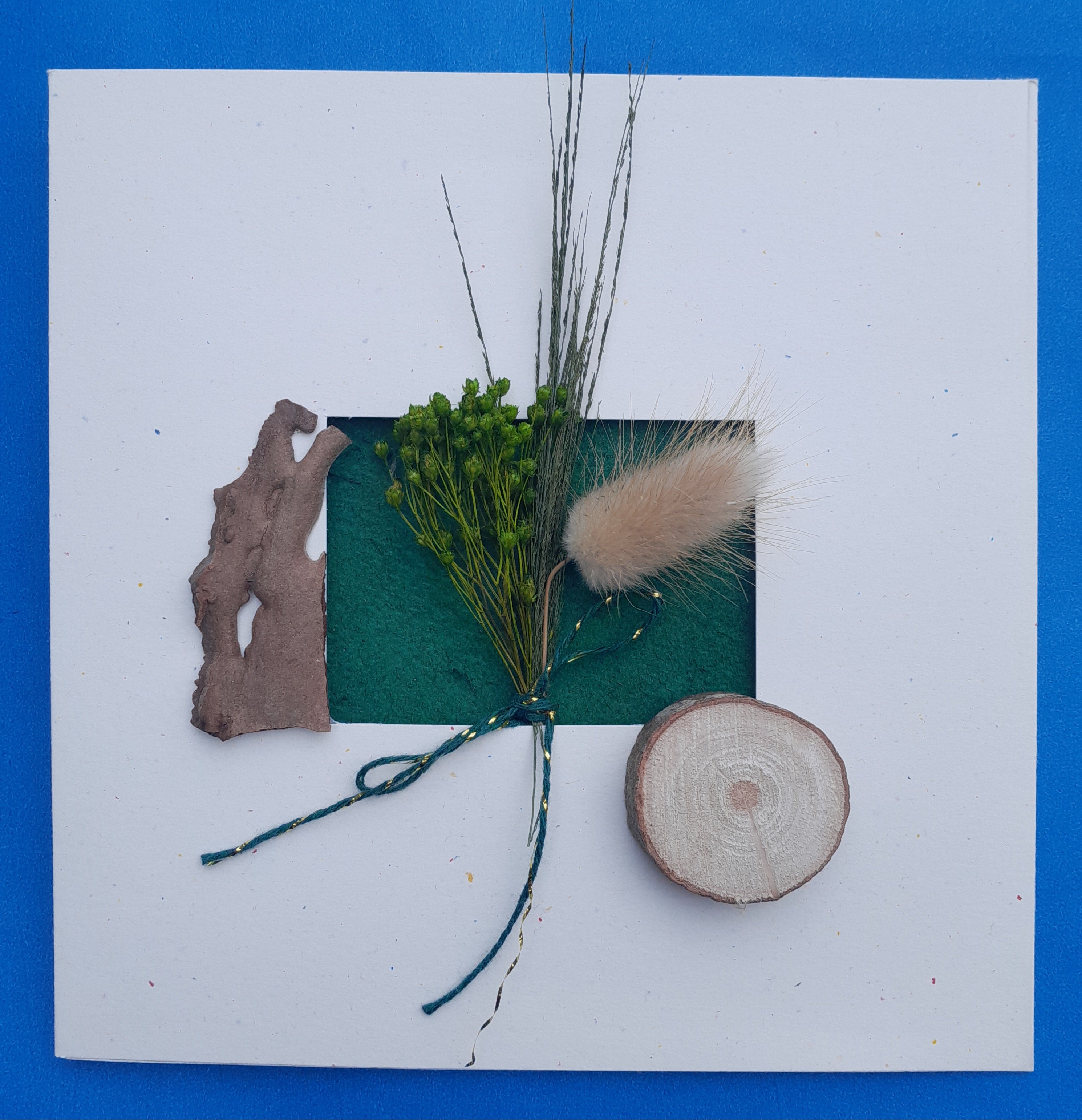 Carte message Vert Profond