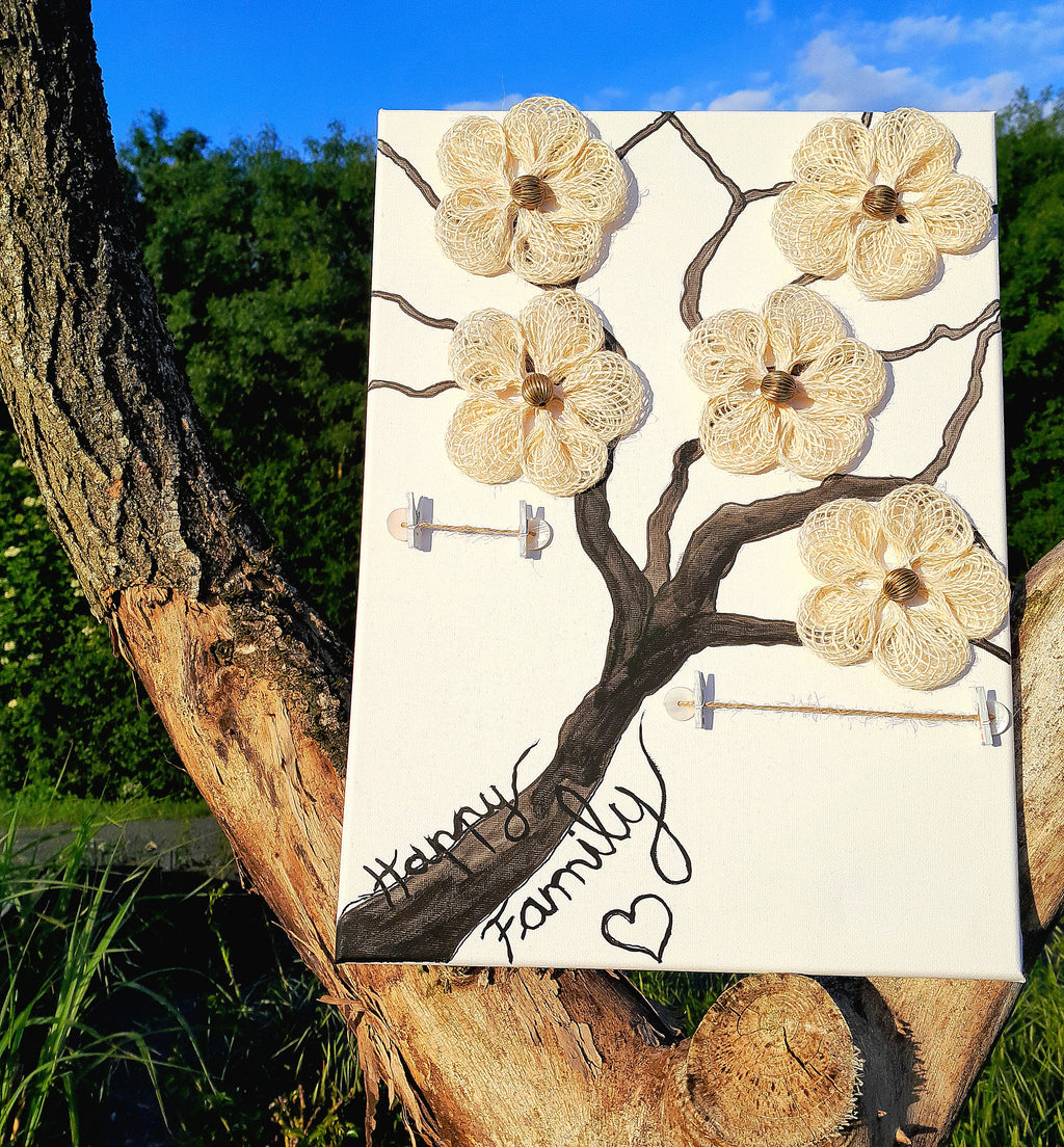 Lueur des Fleurs de Jute - Tableau lumineux photo