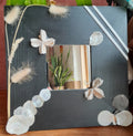 Miroir Nacre et fleurs séchées