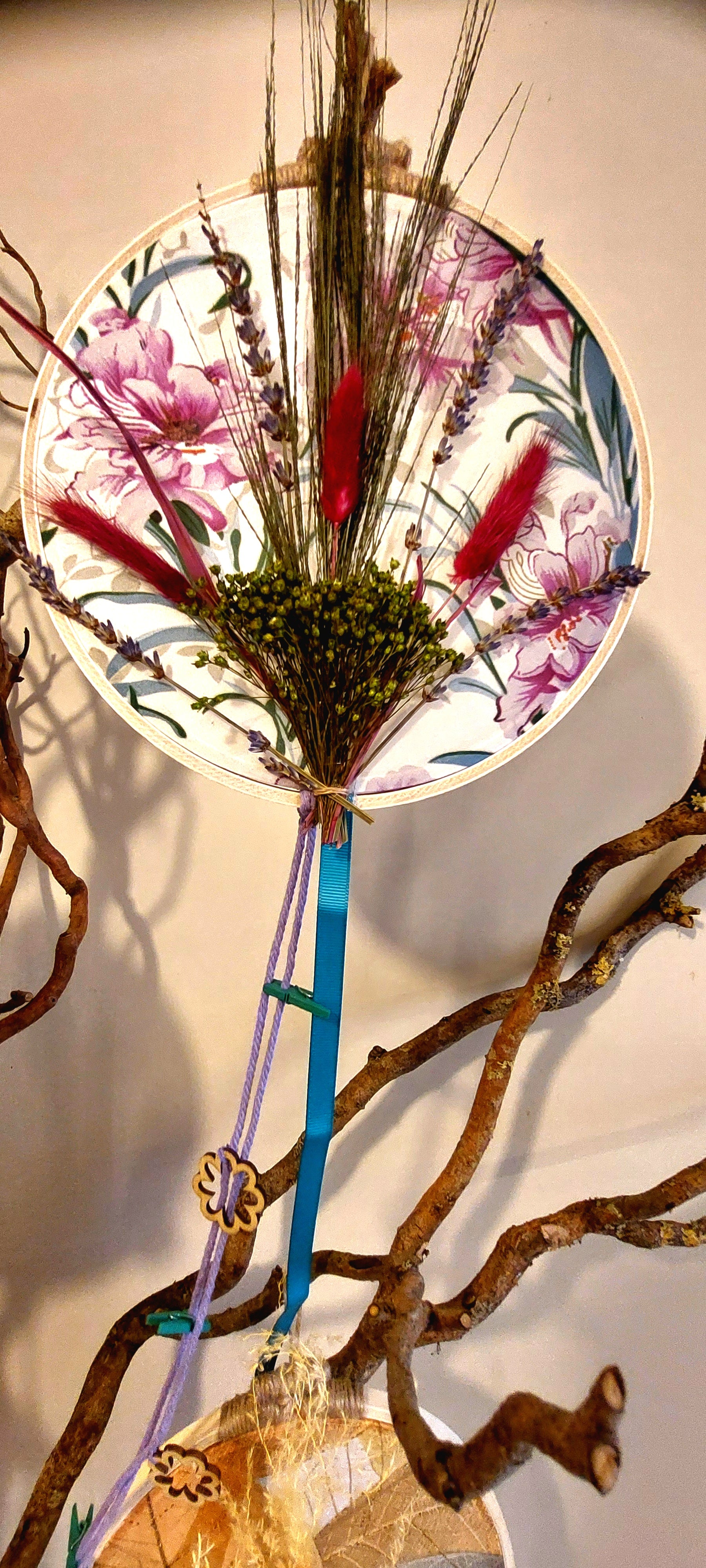 Suspension Lueurs de Mauves & Feuillages