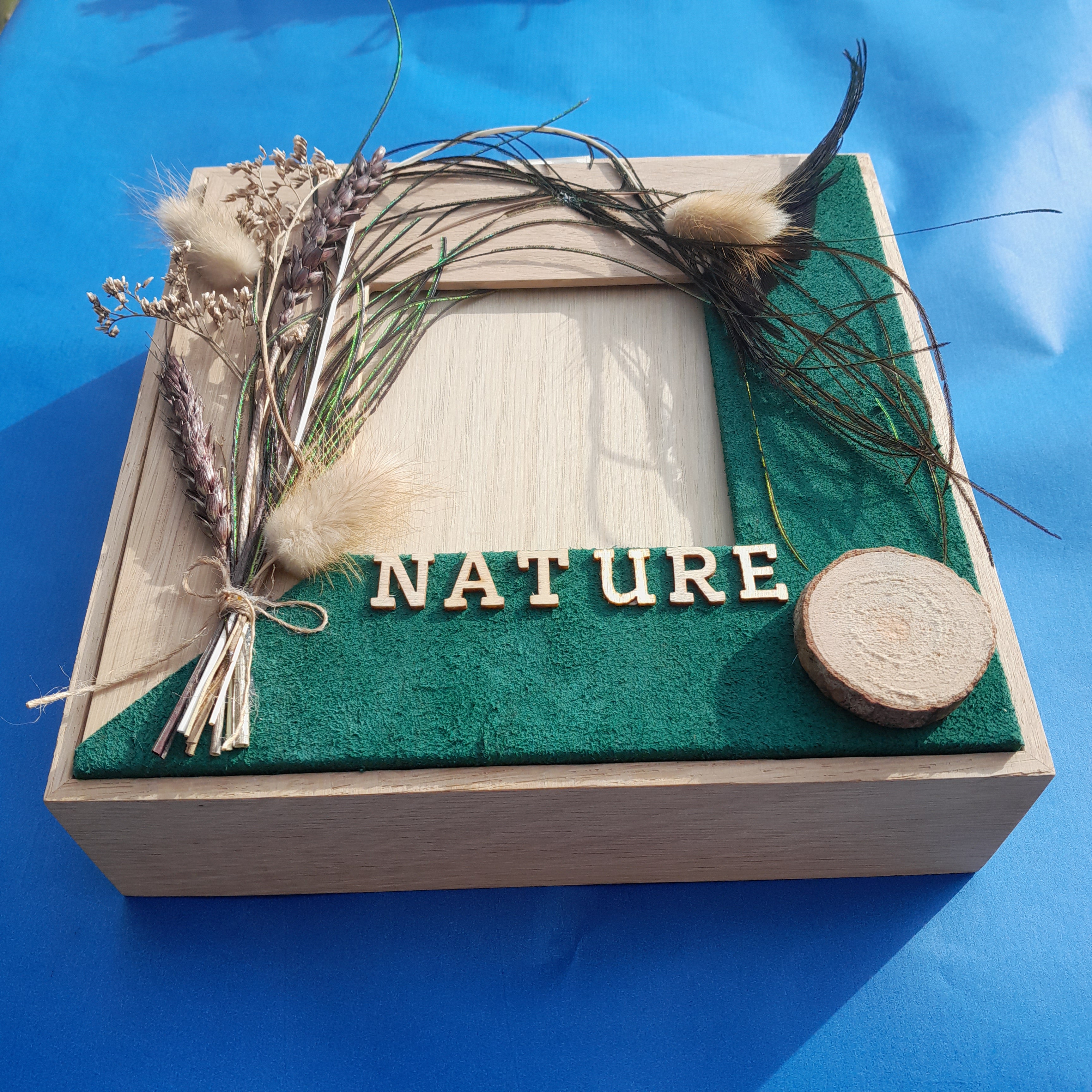 Écrin de Nature profonde - Cuir vert et fleurs séchées