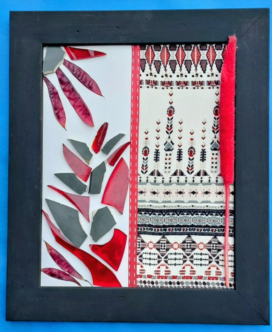 Rouge et noir en éclats floraux